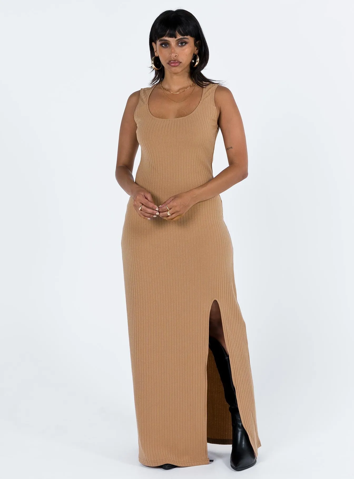 Lomandra Slip Maxi Dress Brown