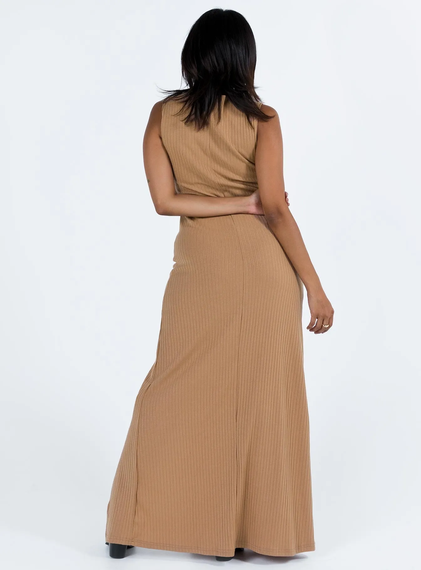 Lomandra Slip Maxi Dress Brown