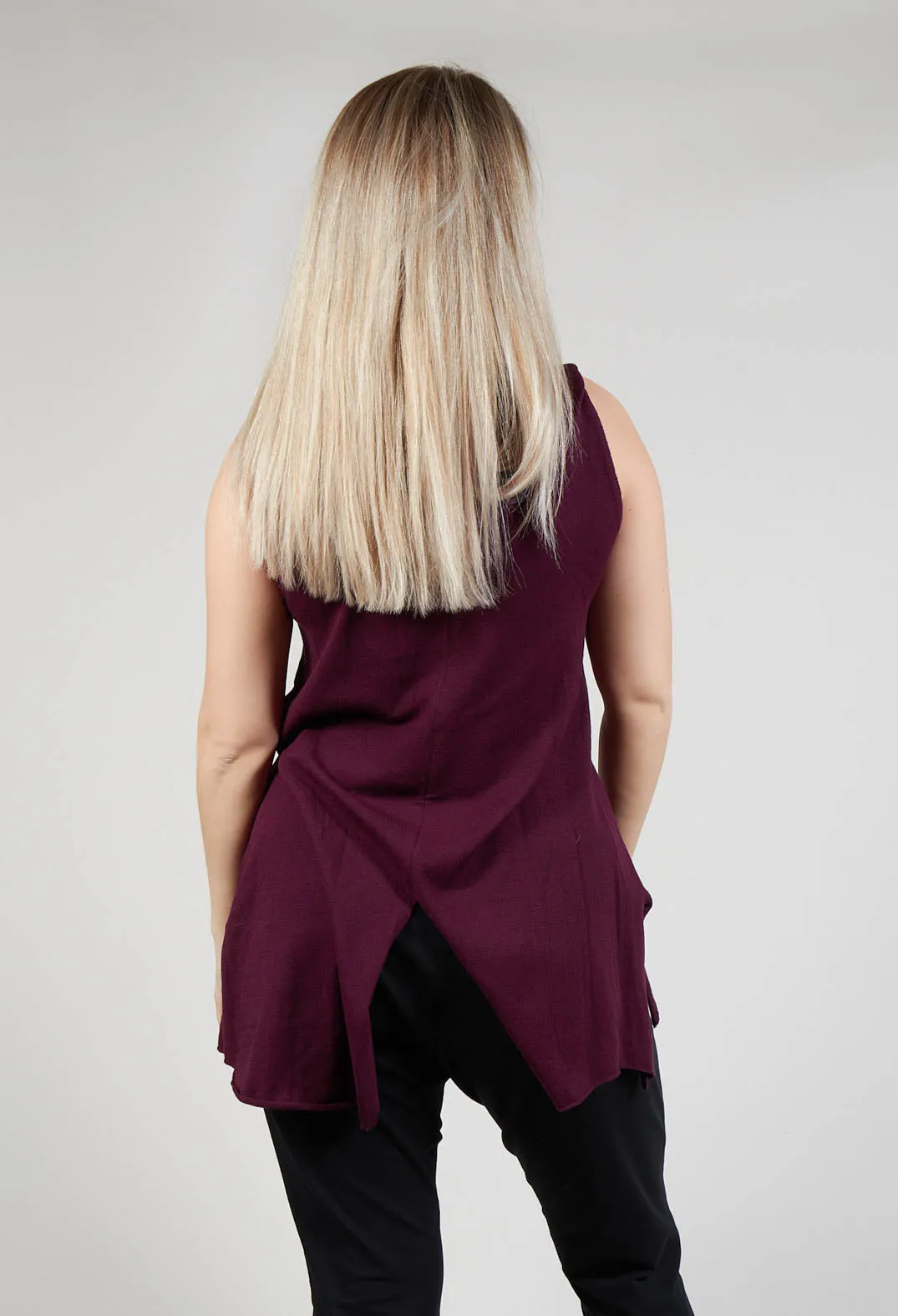 Loose Fit Sleeveless Top in Borderux Purple