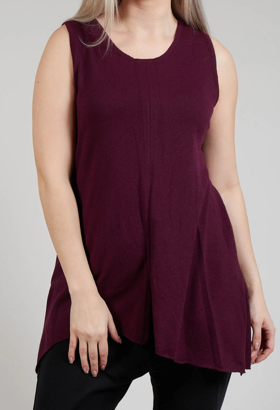 Loose Fit Sleeveless Top in Borderux Purple