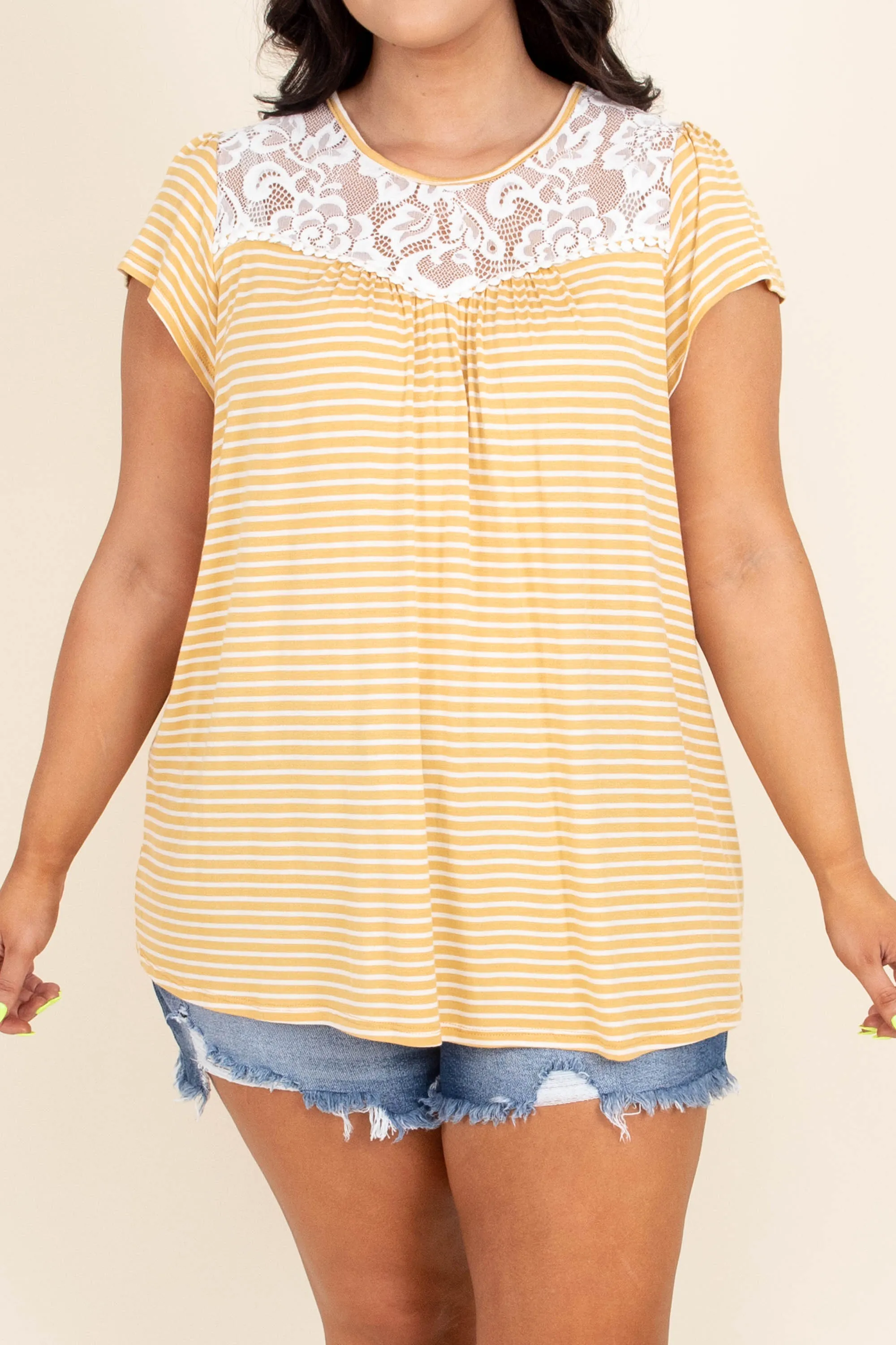 Love At First Glance Top, Mustard