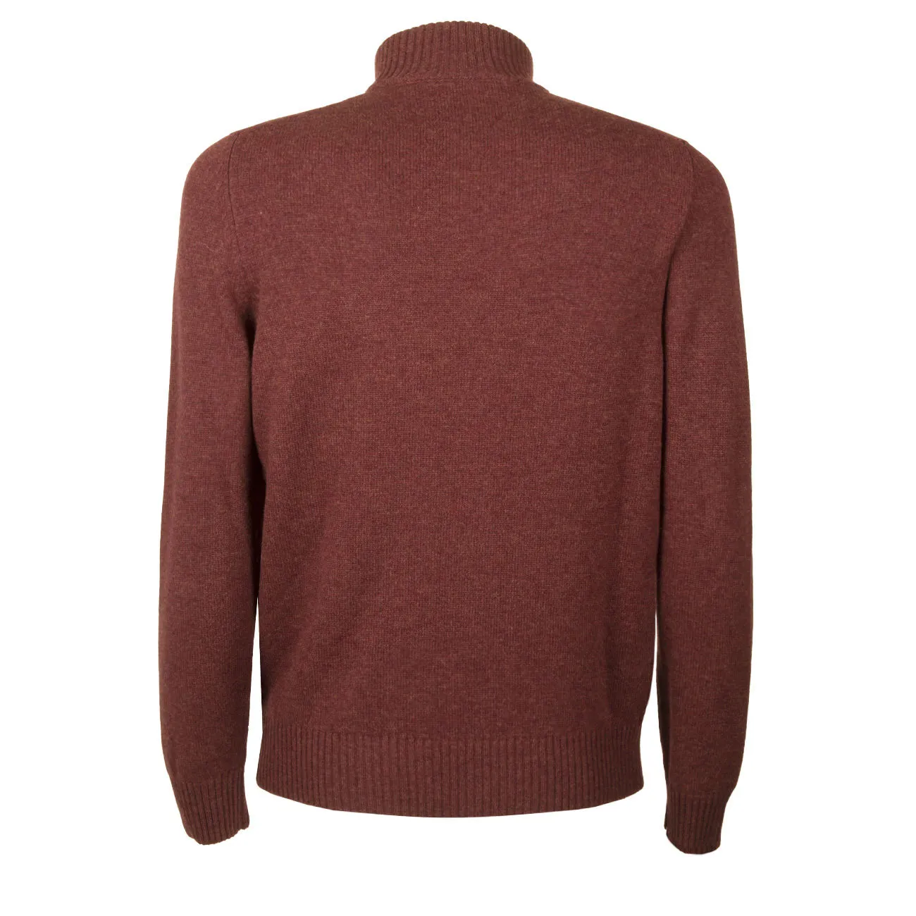 LUPETTO ZIP MISTO LANA Uomo Bordeaux