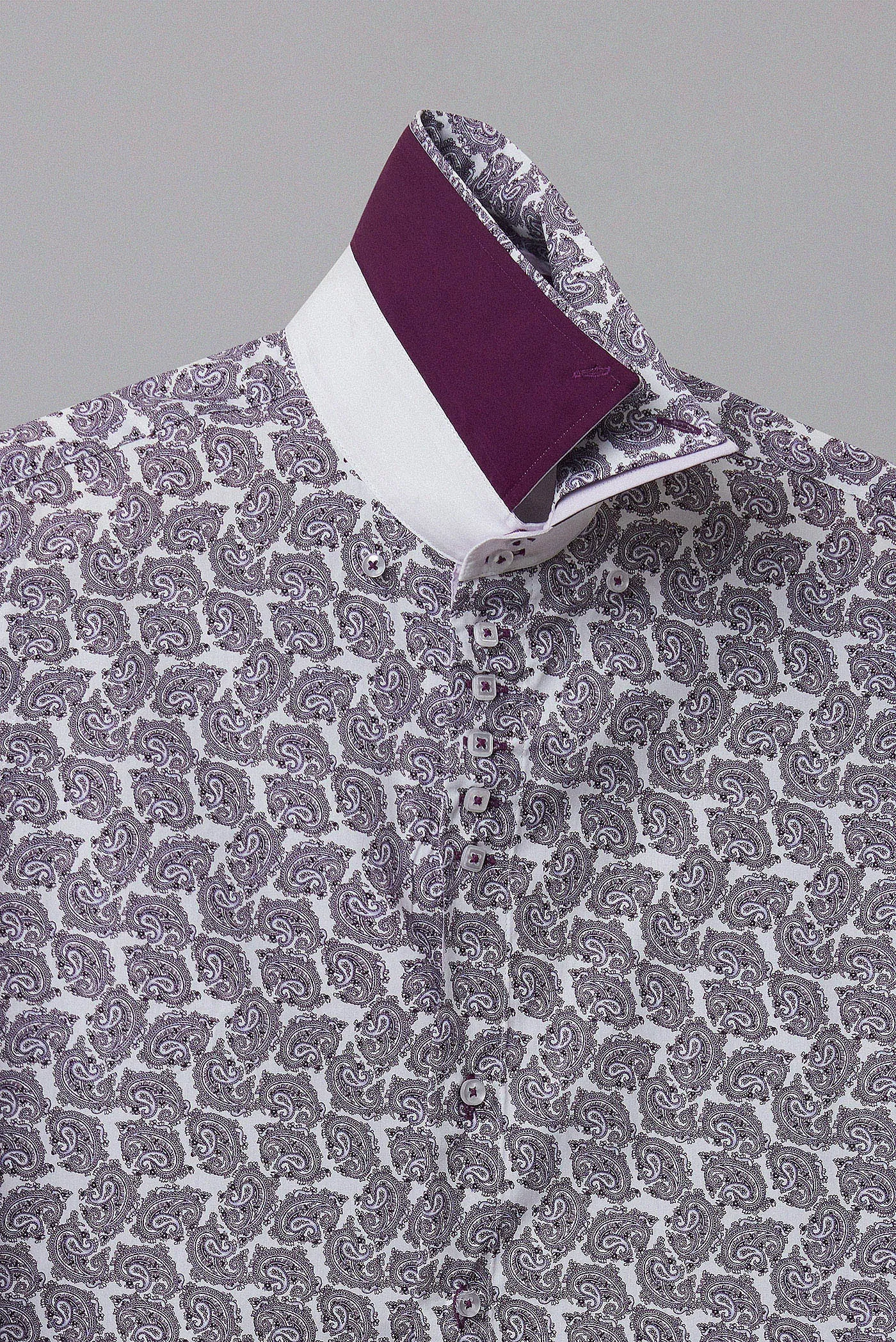 Marco Polo Iconic Poplin Man Shirt White Lilac