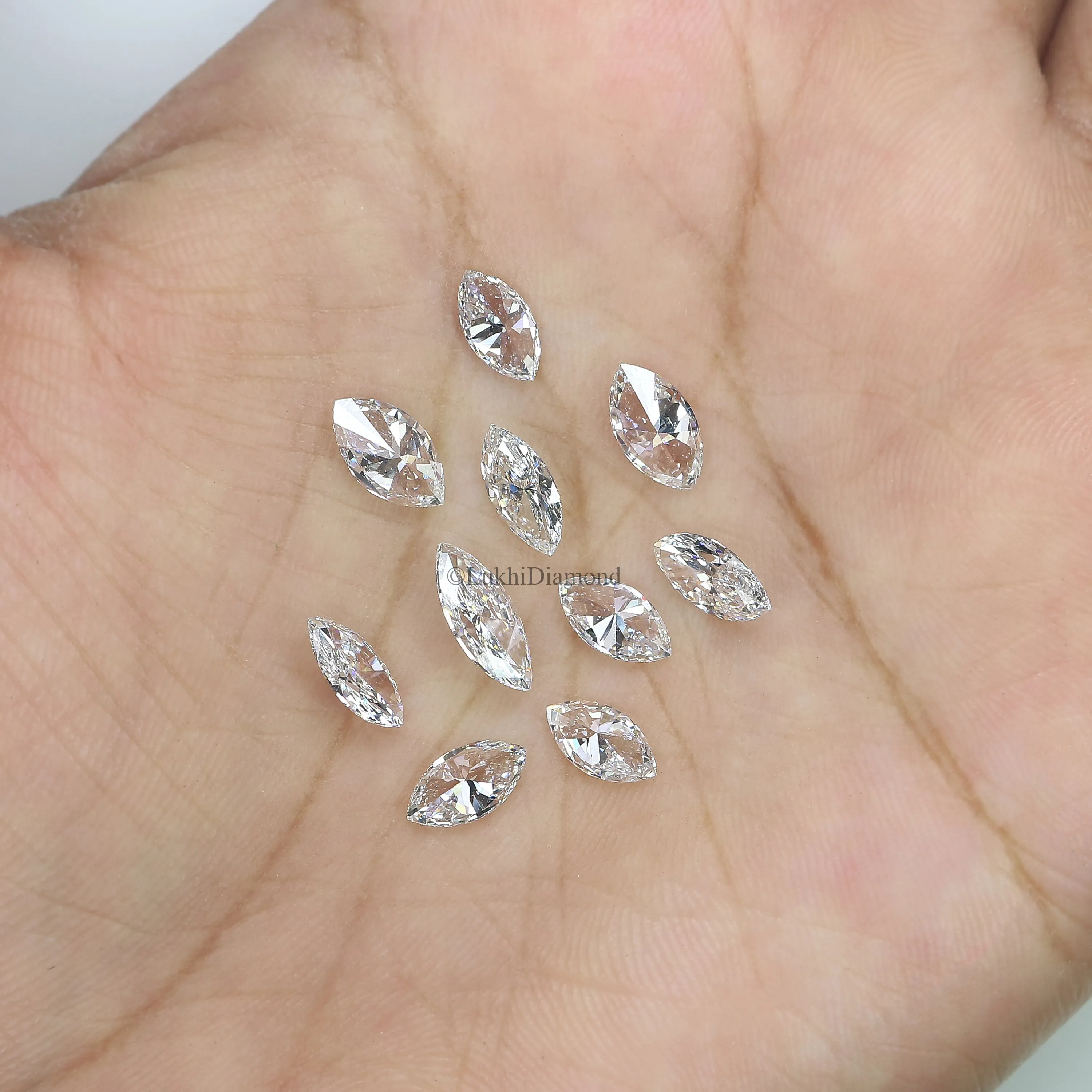 Marquise Cut Lab Grown Diamond 4X2/5X2.5/6X3/7X3.5/8X4 MM Size Marquise Shape Loose Lab Man Made Diamond Gift For Her Engagement