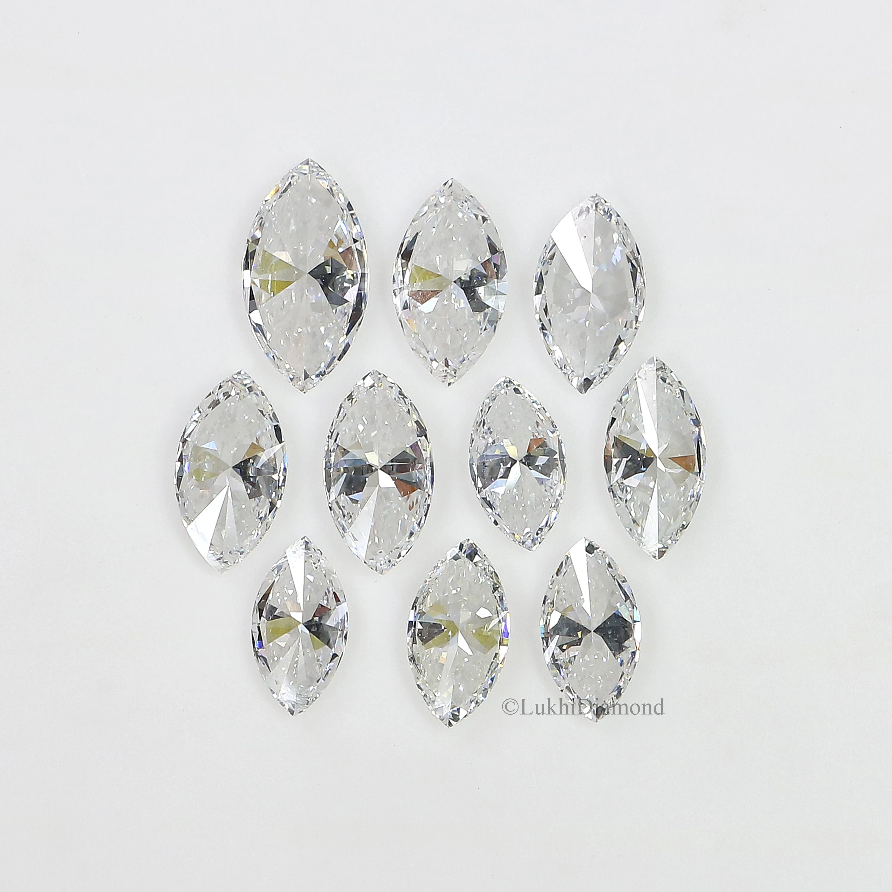 Marquise Cut Lab Grown Diamond 4X2/5X2.5/6X3/7X3.5/8X4 MM Size Marquise Shape Loose Lab Man Made Diamond Gift For Her Engagement