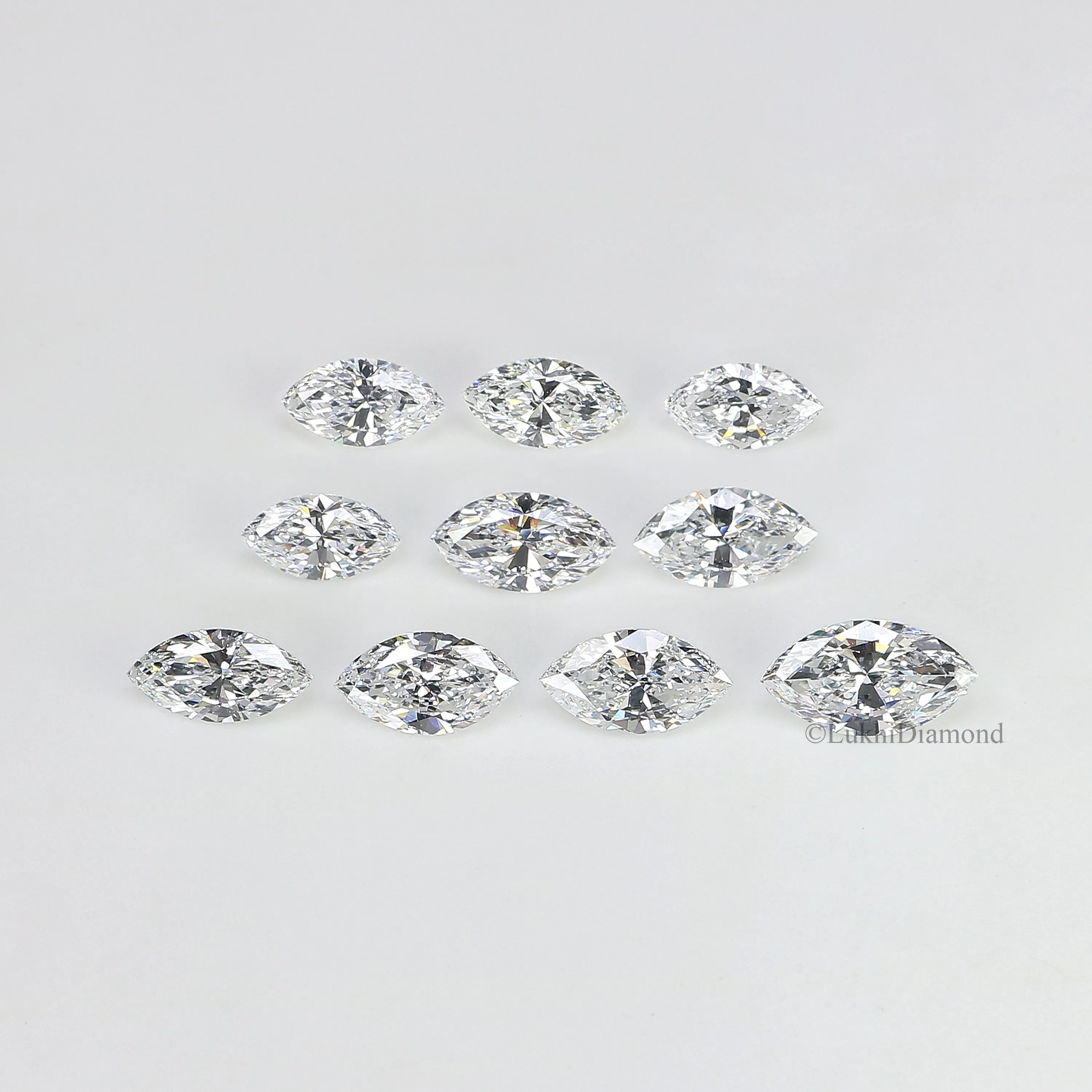 Marquise Cut Lab Grown Diamond 4X2/5X2.5/6X3/7X3.5/8X4 MM Size Marquise Shape Loose Lab Man Made Diamond Gift For Her Engagement