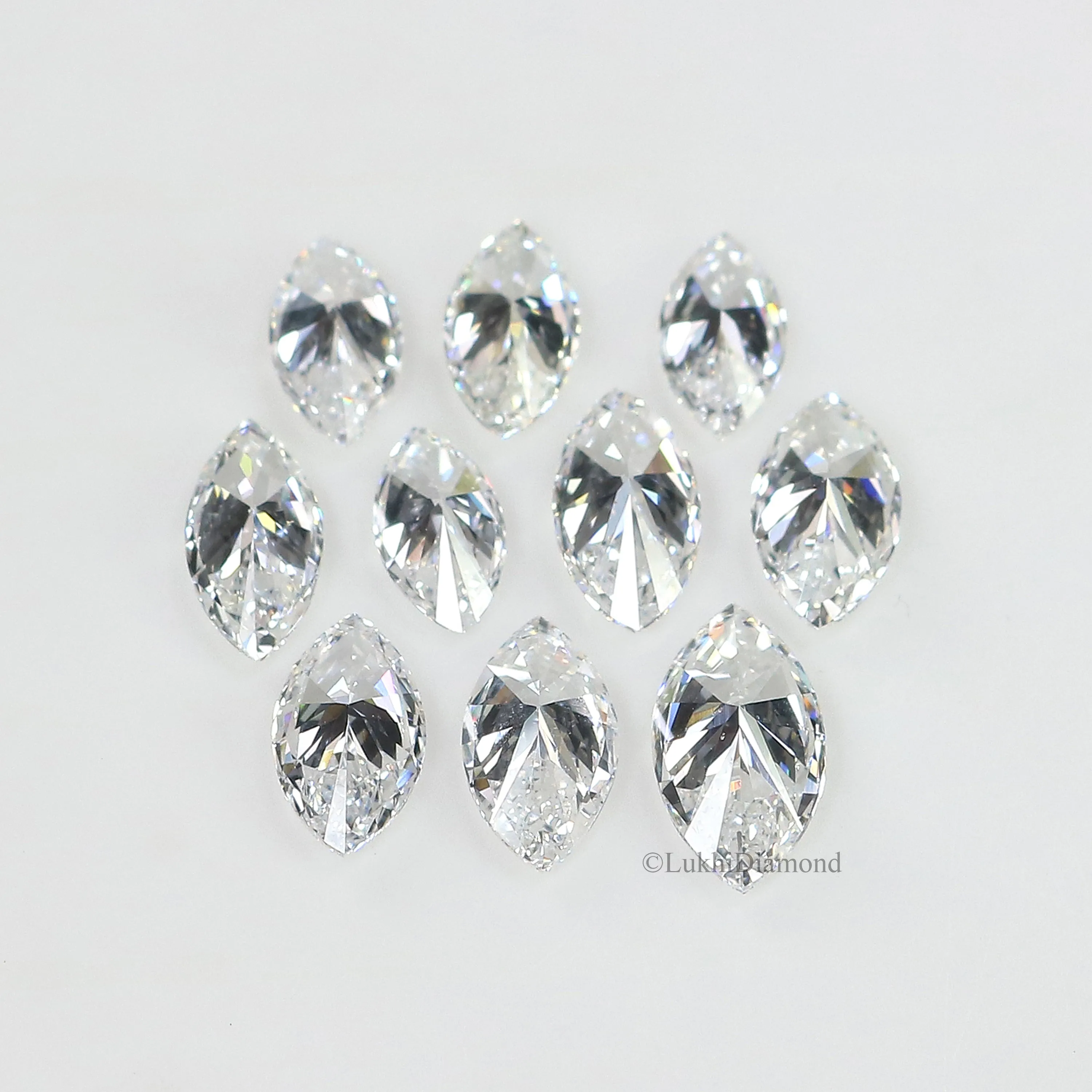 Marquise Cut Lab Grown Diamond 4X2/5X2.5/6X3/7X3.5/8X4 MM Size Marquise Shape Loose Lab Man Made Diamond Gift For Her Engagement