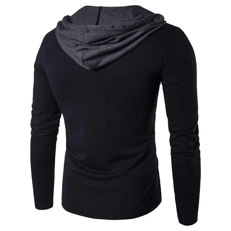 Men's Base Long Sleeve Fake Two Piece Hoodie 00057441X