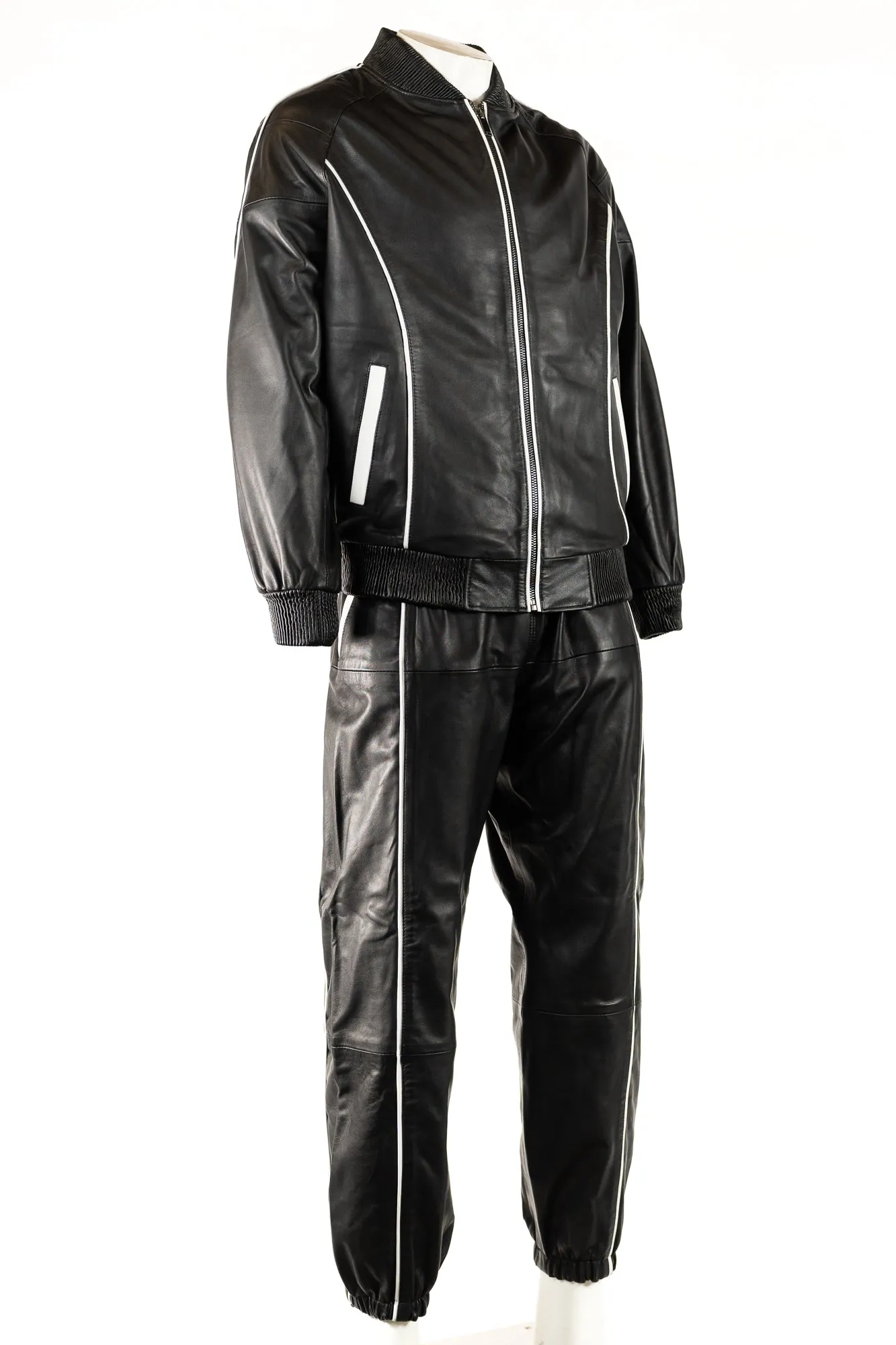 Men's Charm Exclusive Leather Tracksuit: Ricardo (Full Tracksuit)