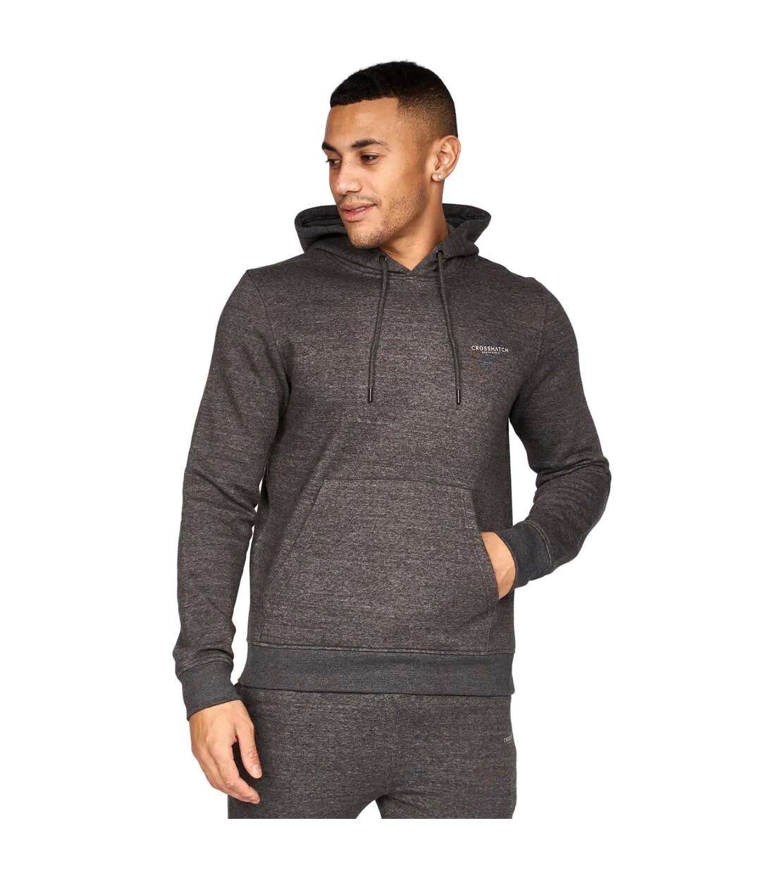 Mens chelmere tracksuit charcoal marl Crosshatch