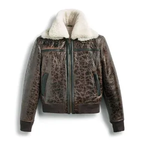 Men's Premium Shearling RAF Aviator Bomber Leather Jacket