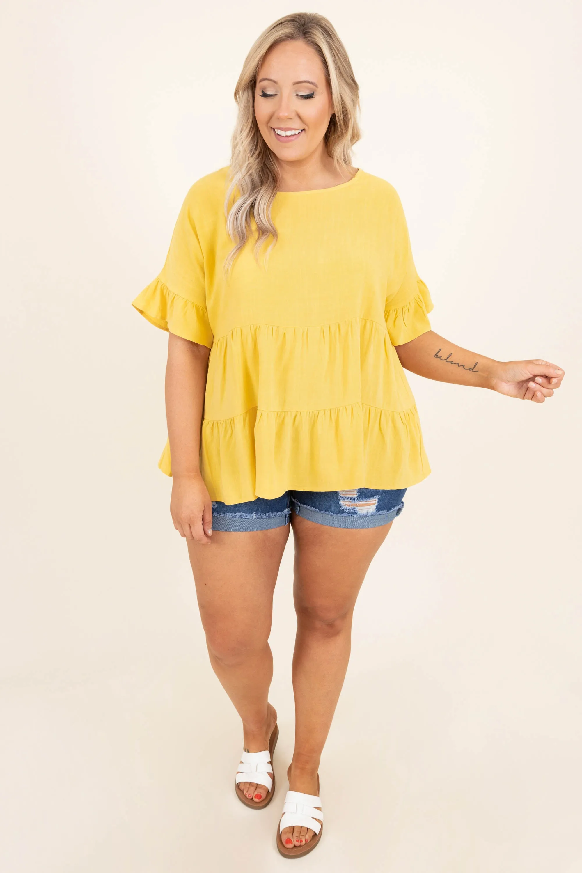 Midsummer Nights Top, Yellow