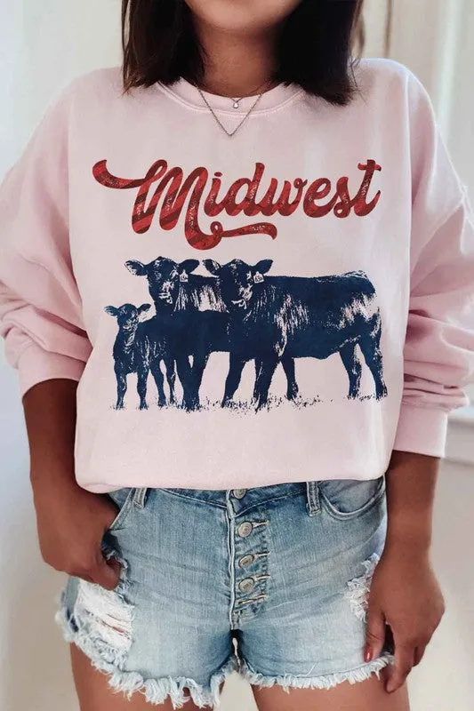 MIDWEST CATTLE GRAPHIC SWEATSHIRT