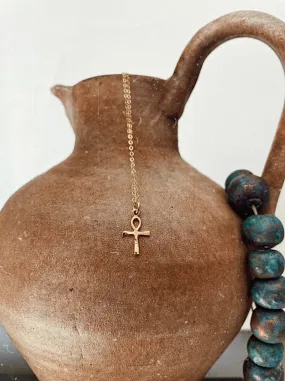 Mini Ankh Charm Necklace