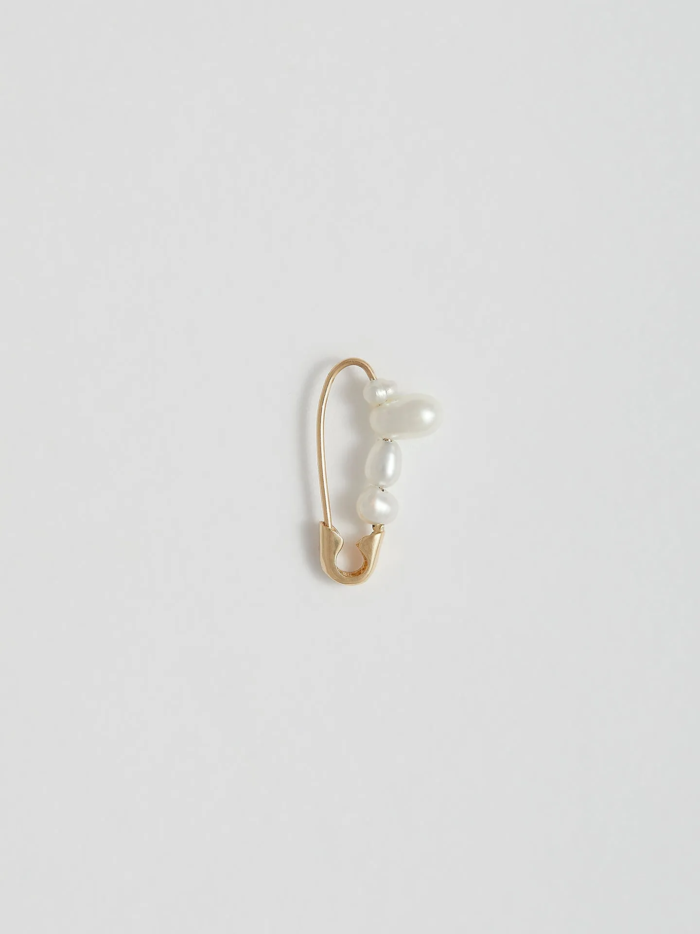 Mini Mixed Pearl Safety Pin Earring