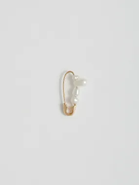 Mini Mixed Pearl Safety Pin Earring