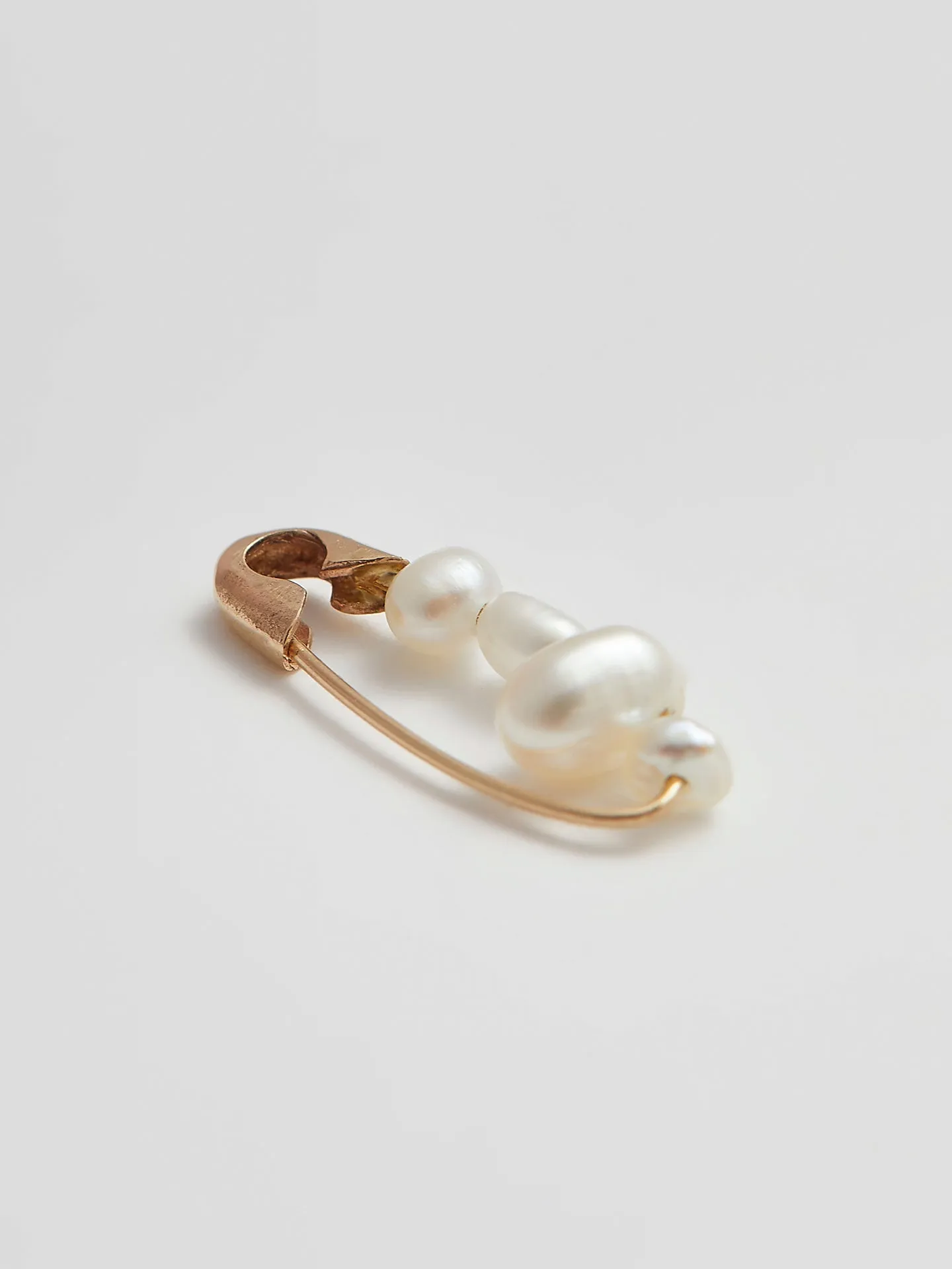 Mini Mixed Pearl Safety Pin Earring