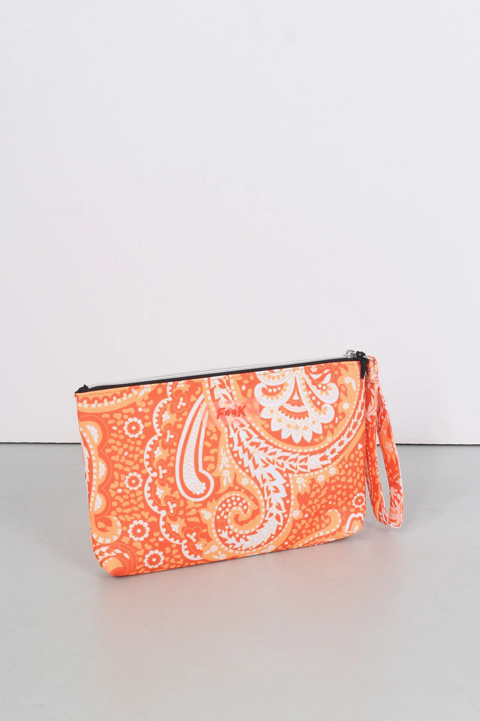 Mini Pochette Fantasia Cachemire/arancione