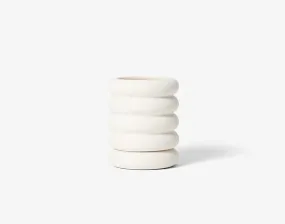 Mini Tall White Stacking Planter