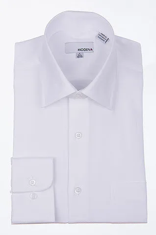 Modena White Long Sleeve Dress Shirt Big Man