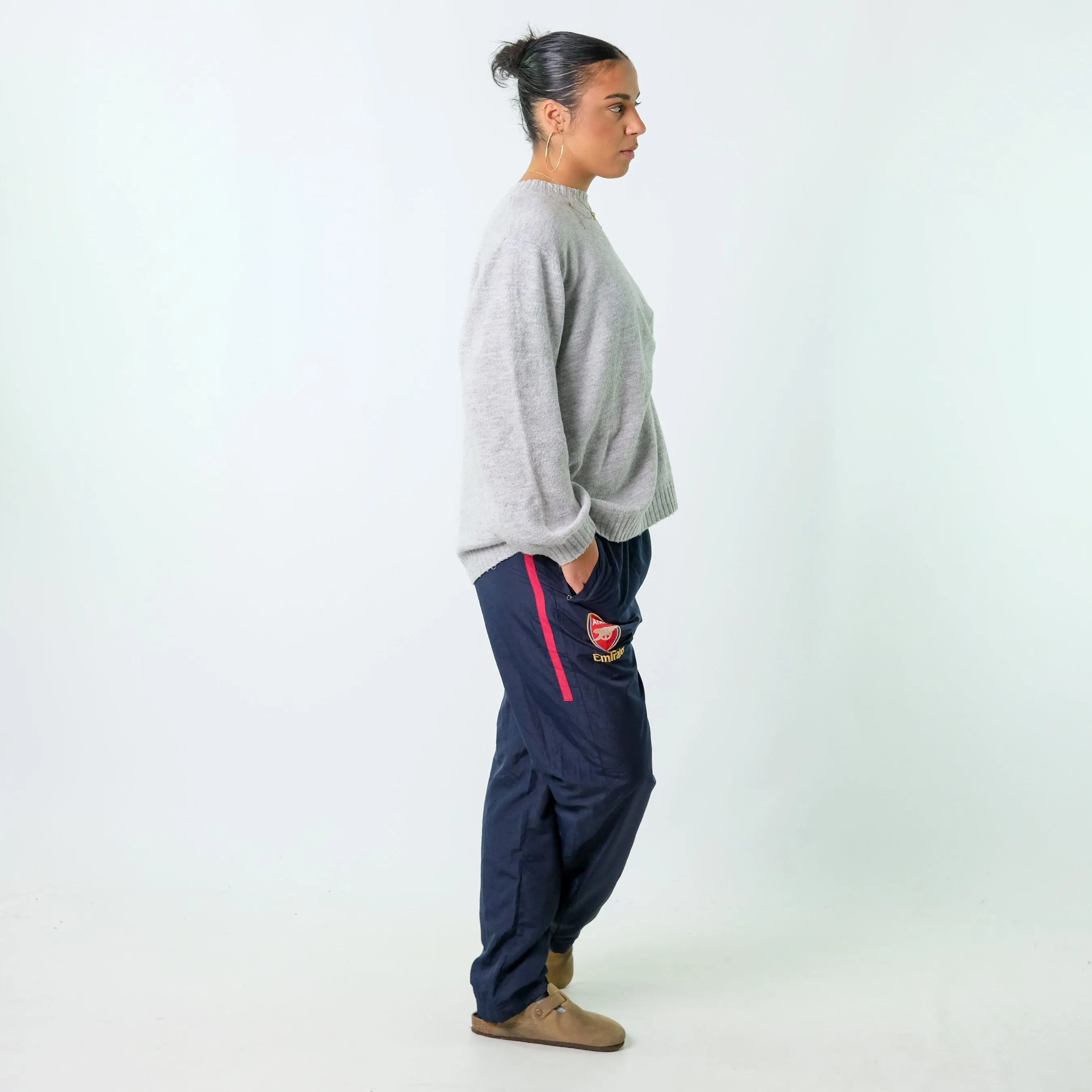 Navy Blue 90s Nike Tracksuit Bottoms  Baggy Pants (42x31)