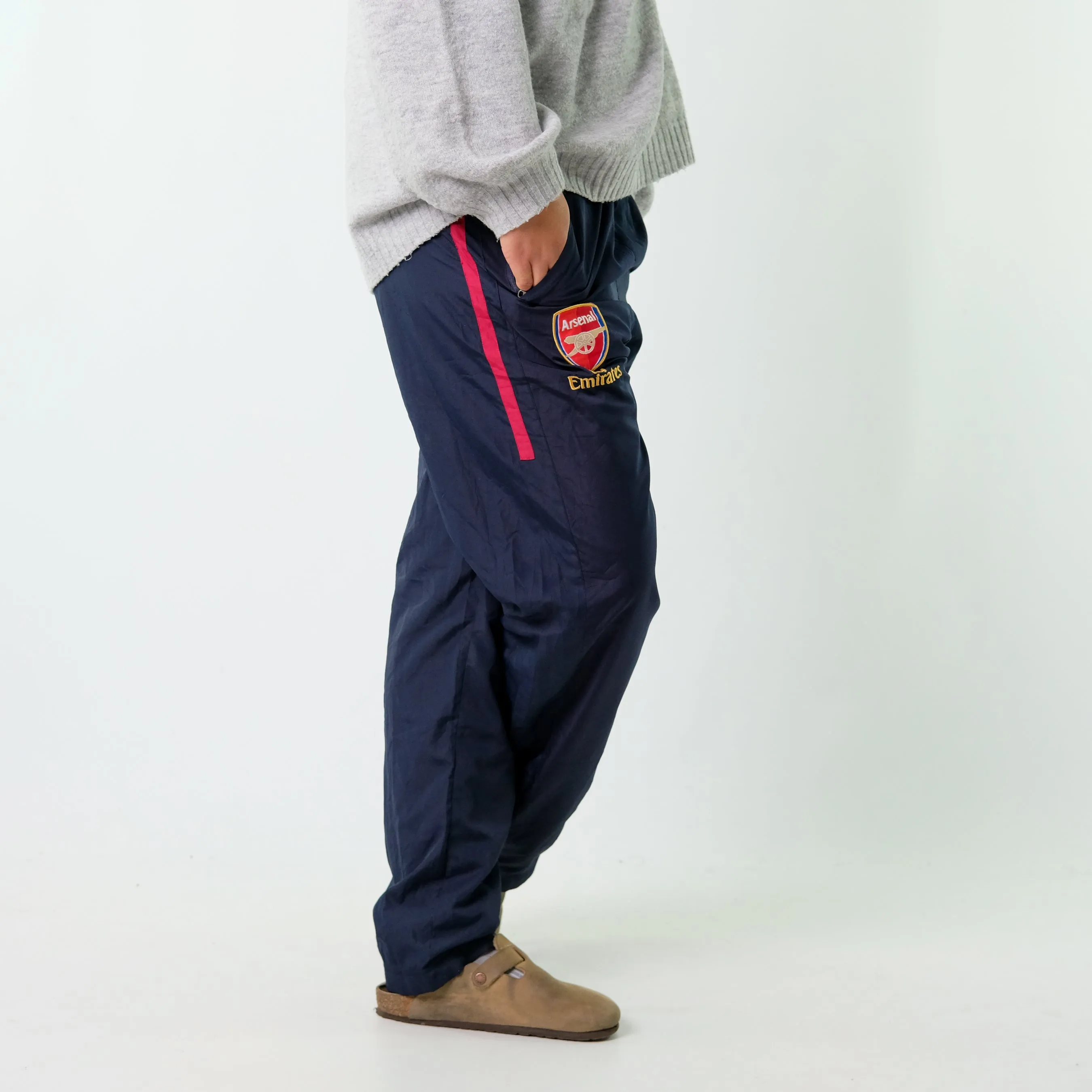 Navy Blue 90s Nike Tracksuit Bottoms  Baggy Pants (42x31)