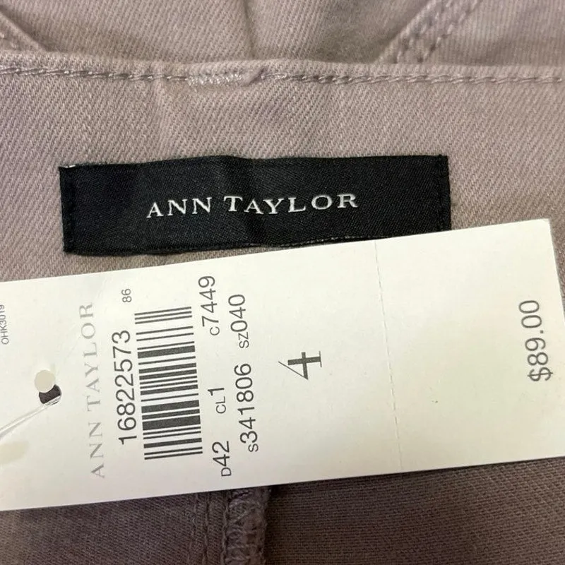 NEW Ann Taylor Women's Gray Modern Fit Low Rise Skinny Denim Jeans Size 4