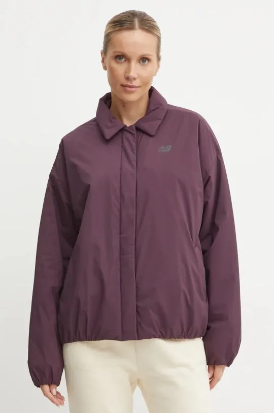 New Balance jacket women's maroon color WJ43506PLN