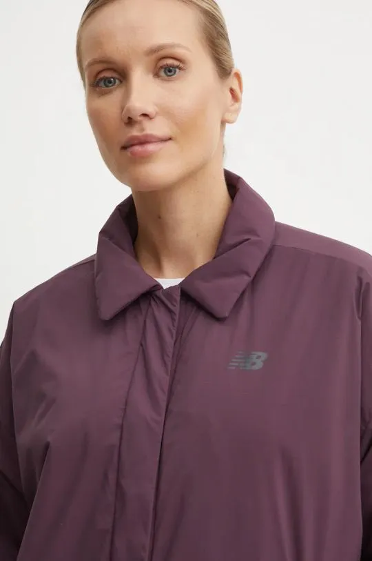 New Balance jacket women's maroon color WJ43506PLN