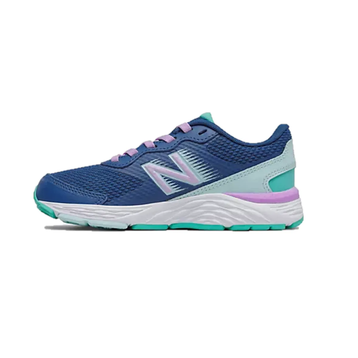 NEW BALANCE YP680CW6 680 V6 JR'S (Wide) Captain Blue Leather & Mesh Running Shoes