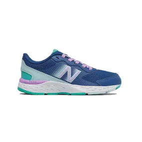 NEW BALANCE YP680CW6 680 V6 JR'S (Wide) Captain Blue Leather & Mesh Running Shoes