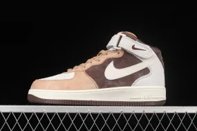 Nike Air Force 1 07 Mid Coffee White Brown Shoes AL6896-556