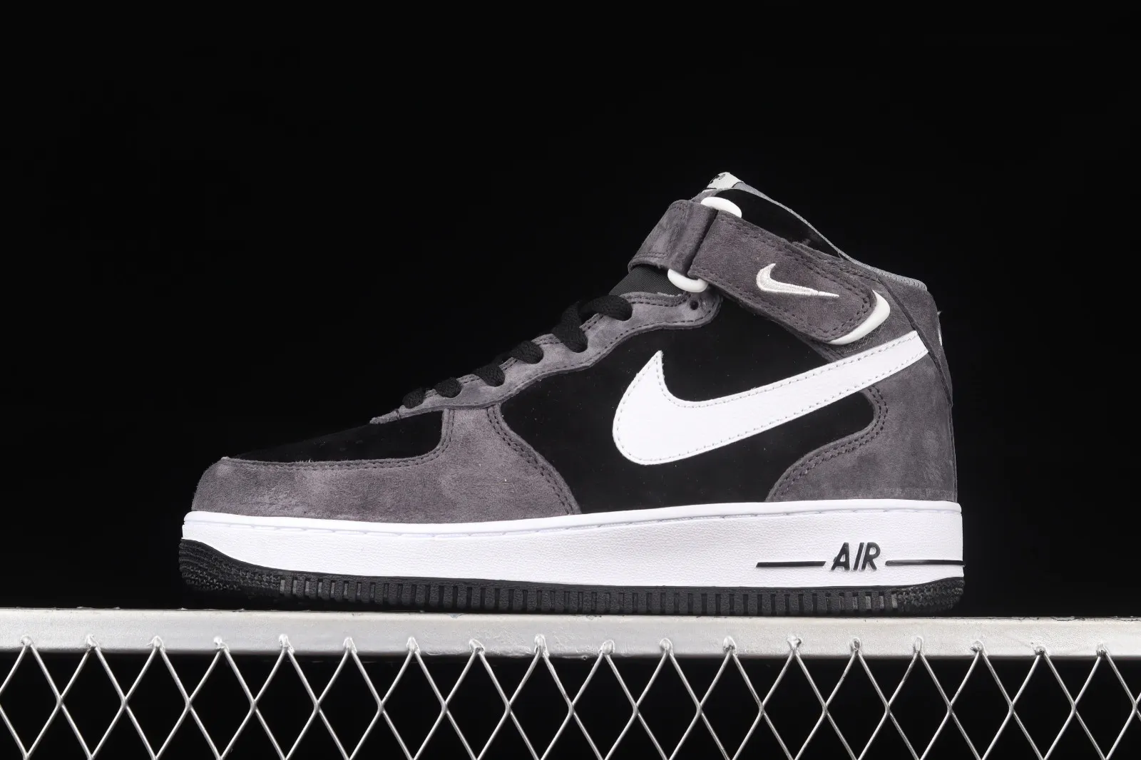 Nike Air Force 1 07 Mid Dark Grey Black White Shoes QT3369-996