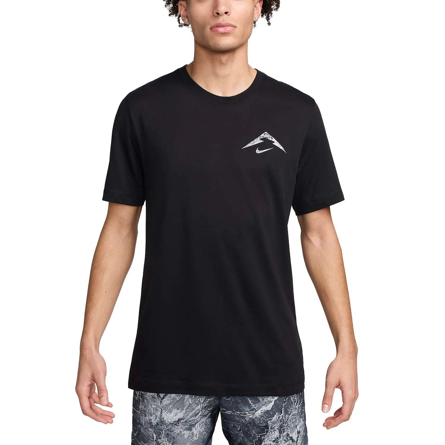 Nike Dri-FIT Trail Logo Maglietta  Black