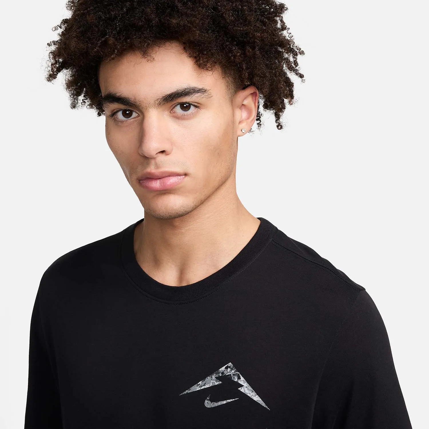 Nike Dri-FIT Trail Logo Maglietta  Black