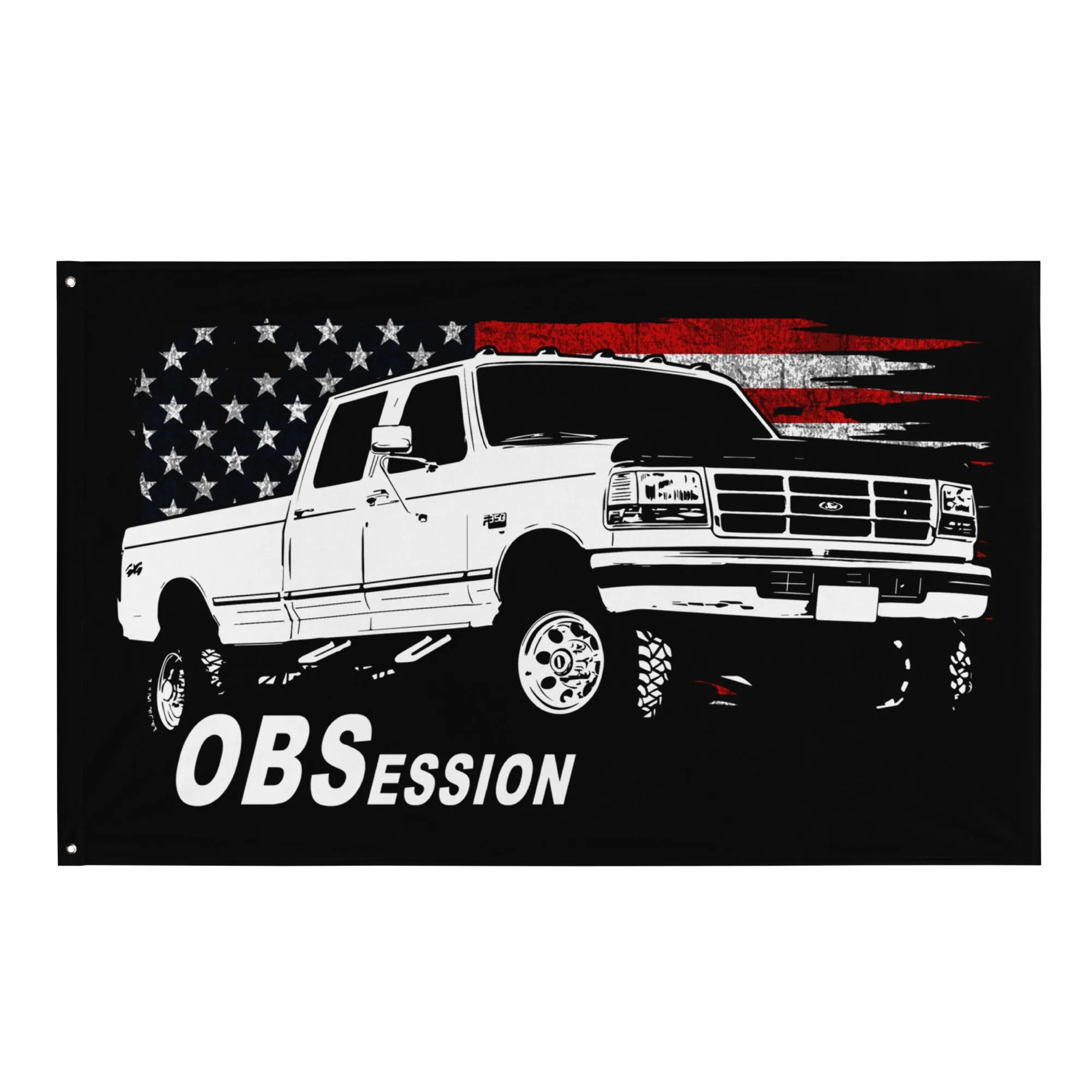 OBS Crew Cab Truck Wall Flag Garage Decor, Dorm Poster, Man Cave Decoration