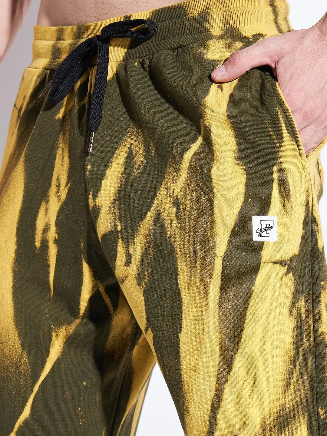 Olive & Yellow Tie Dye Matchiing Tracksuit