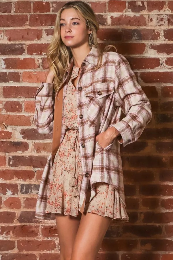 Oriana Oversized Plaid Jacket