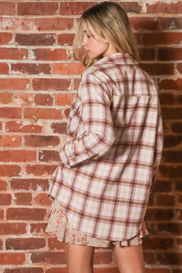 Oriana Oversized Plaid Jacket