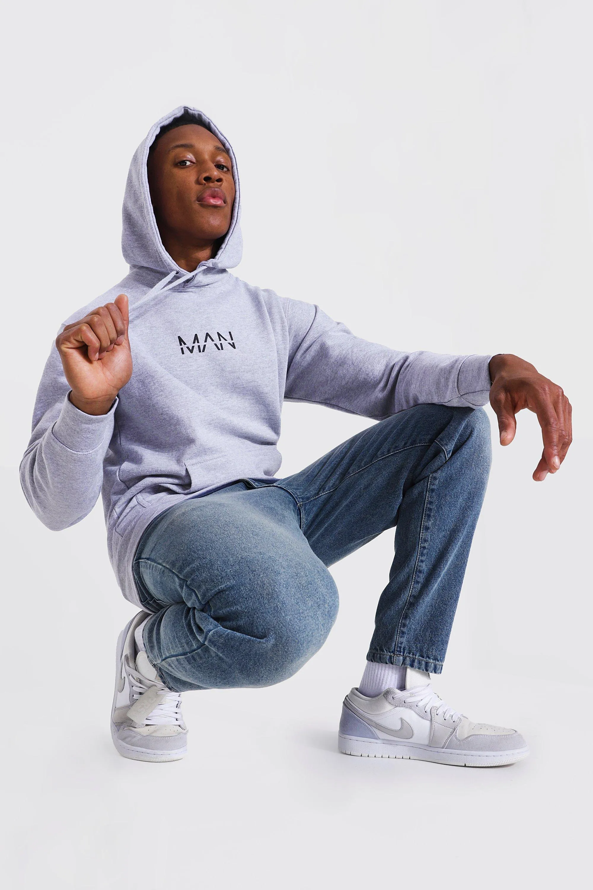 Original MAN Over The Head Hoodie | boohooMAN UK