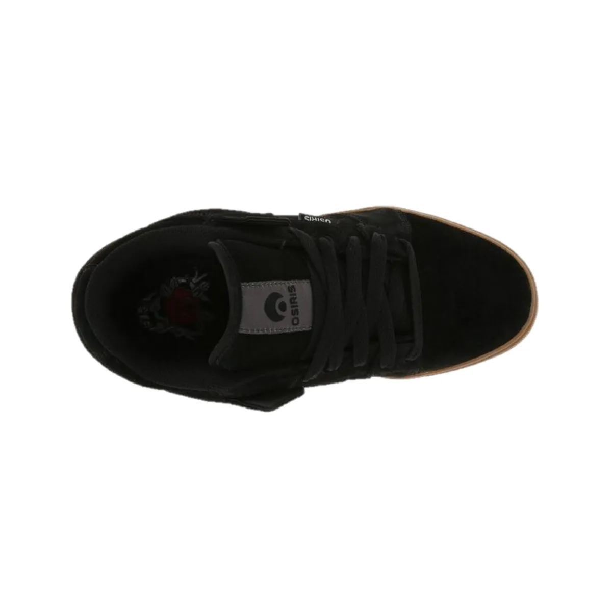 OSIRIS 1292103 PLG VLC MN'S (Medium) Black/Black/Gum Suede & Canvas Skate Shoes