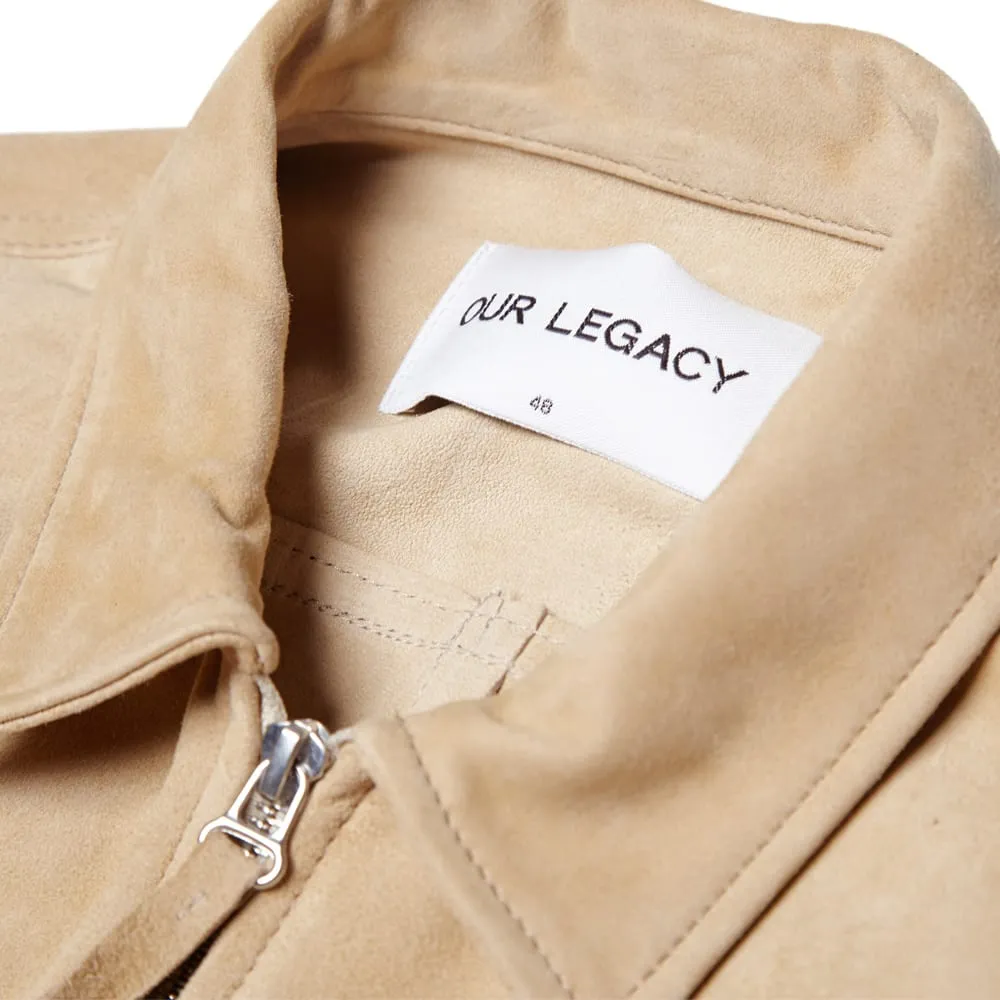 Our Legacy Suede Zip Shirt JacketSand