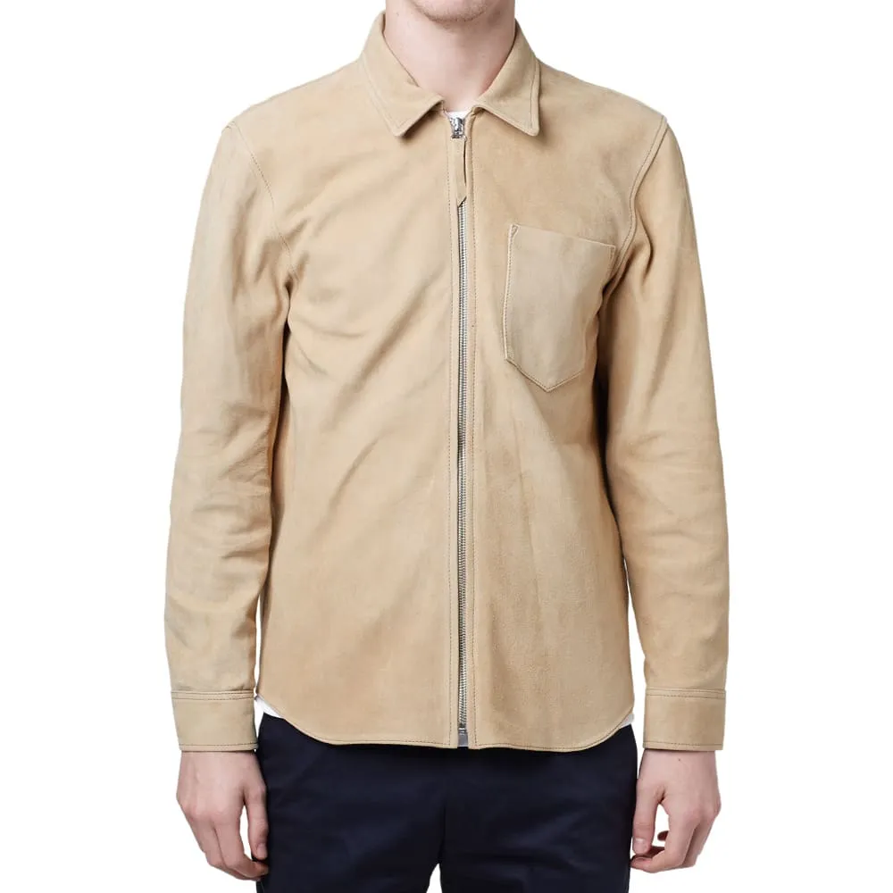 Our Legacy Suede Zip Shirt JacketSand