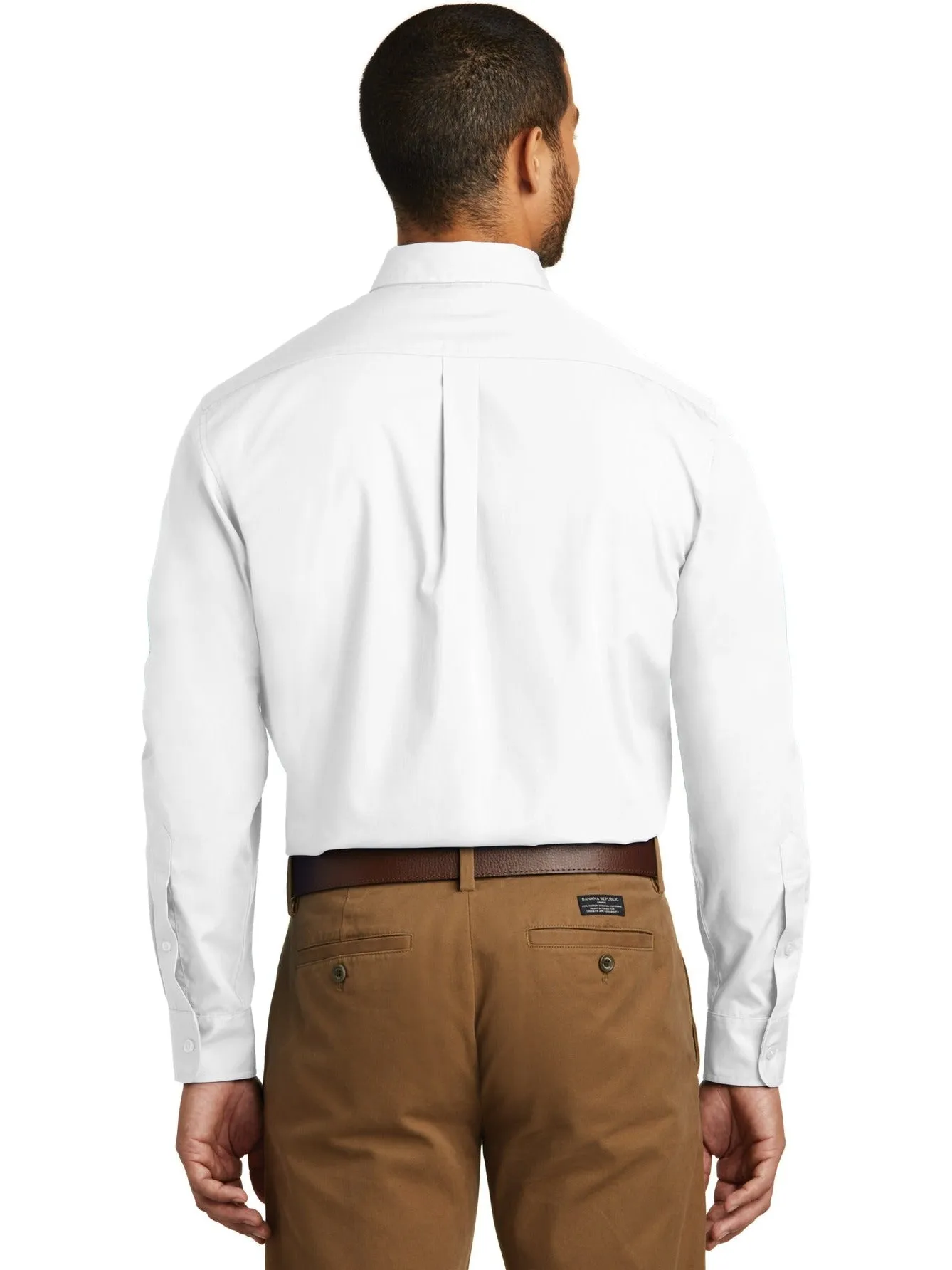 OUTLET-Port Authority Tall Long Sleeve Carefree Poplin Shirt