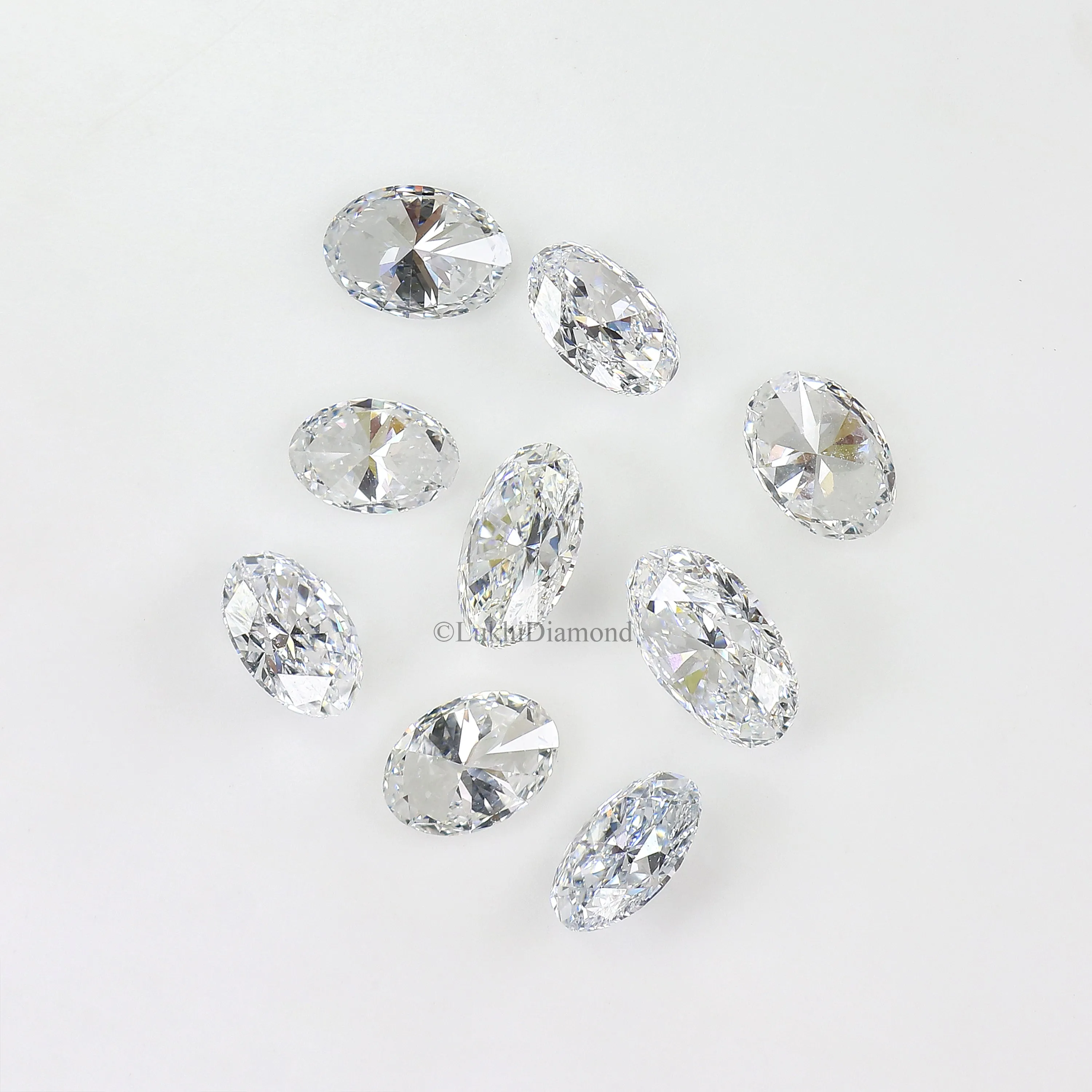 Oval Cut Lab Grown Diamond 4X3/5X3/6X4 MM Size Oval Loose Lab Man Made Diamond 2 PCs Pair For Earring Gift For Her Engagement Ri