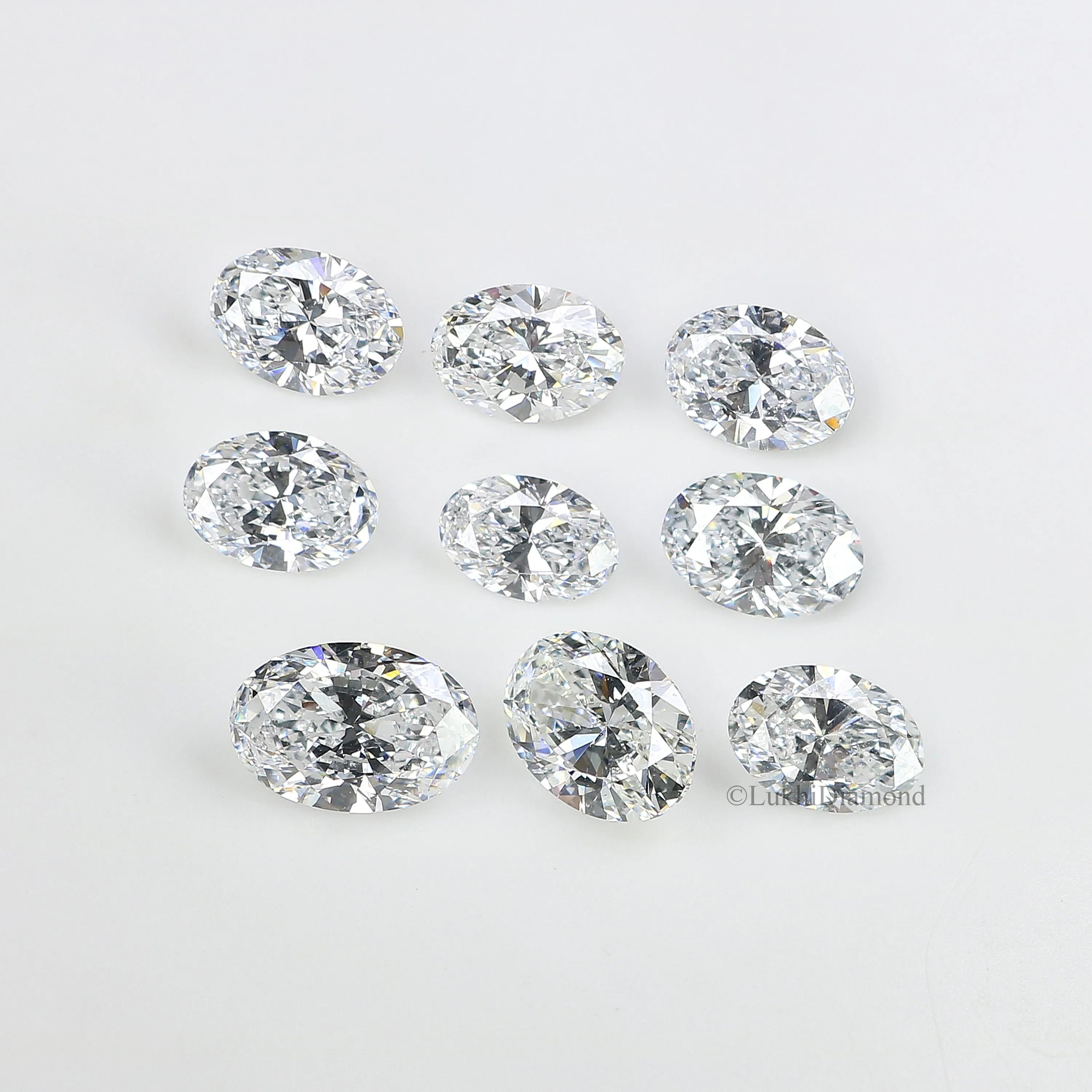 Oval Cut Lab Grown Diamond 4X3/5X3/6X4 MM Size Oval Loose Lab Man Made Diamond 2 PCs Pair For Earring Gift For Her Engagement Ri