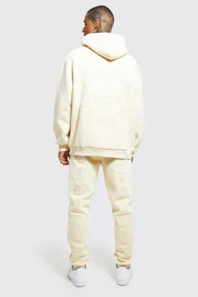 Oversized Bm 3d Embroidered Tracksuit