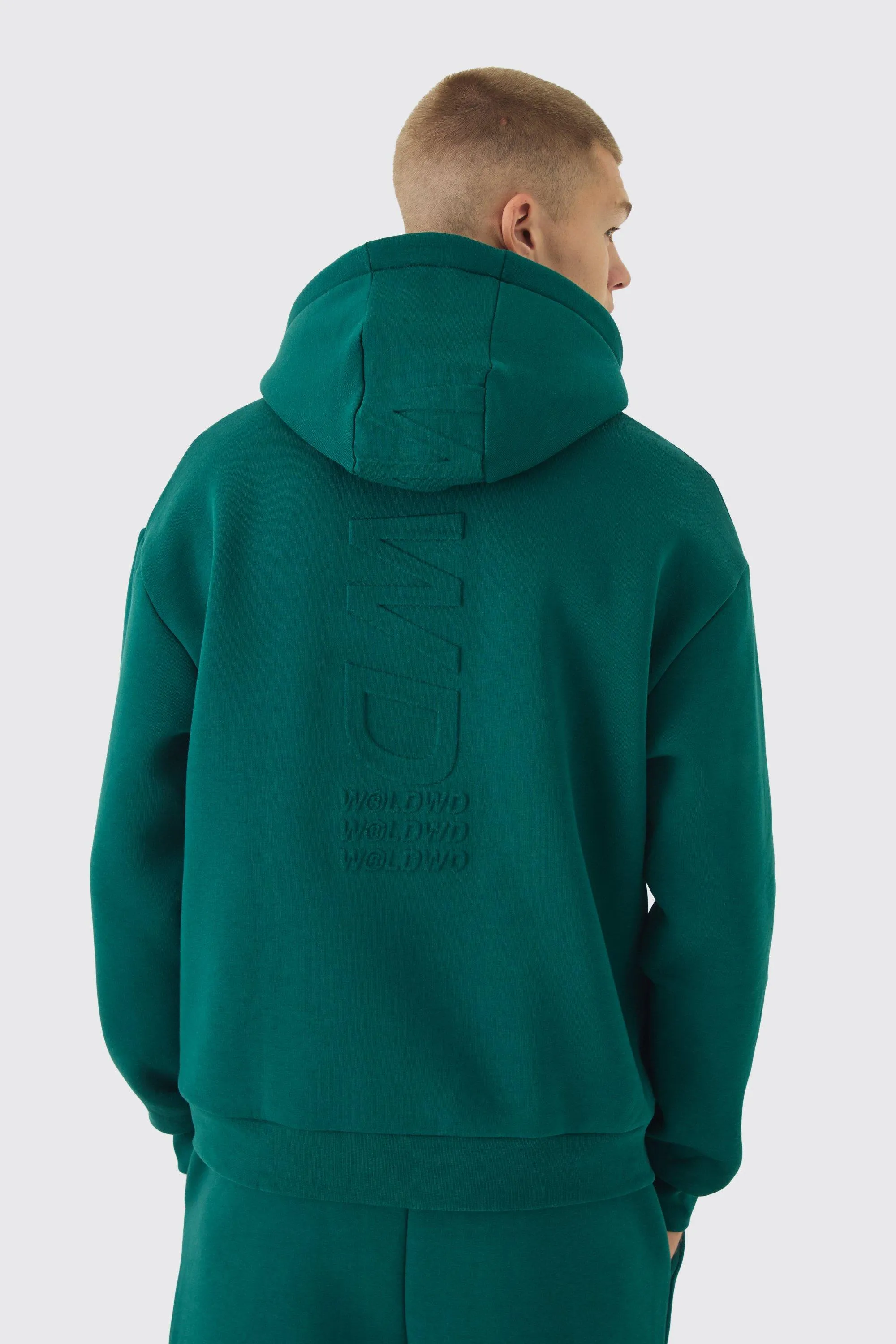 Oversized Embossed Worldwide Hoodie