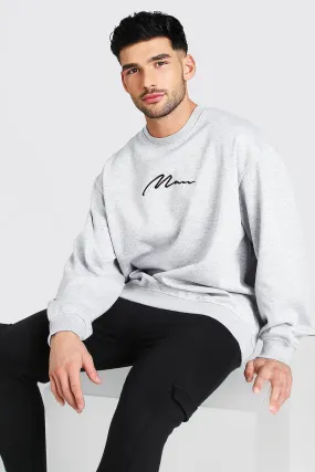 Oversized MAN Signature Sweatshirt | boohooMAN UK