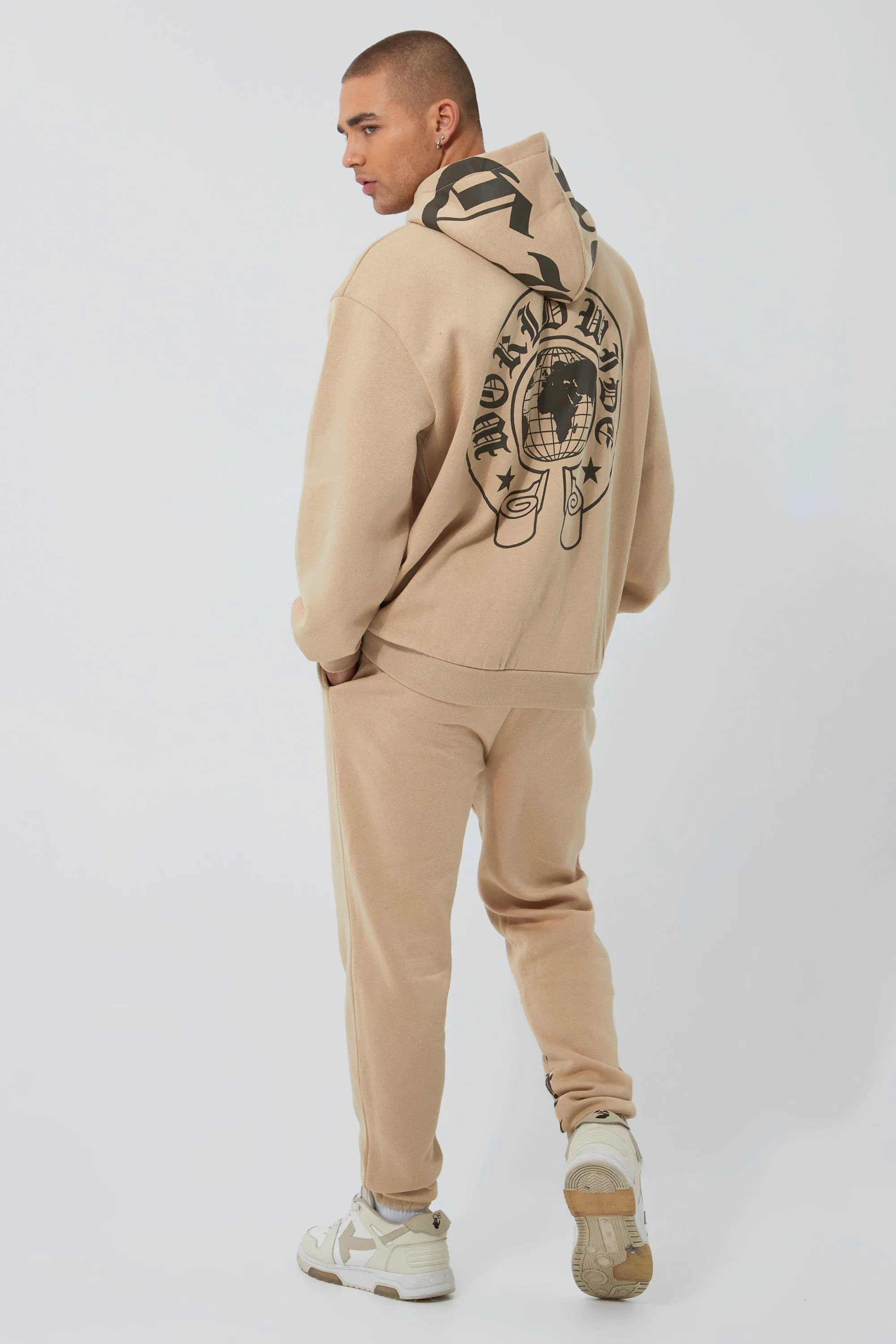 Oversized Ofcl Worldwide Hooded Tracksuit | boohooMAN UK